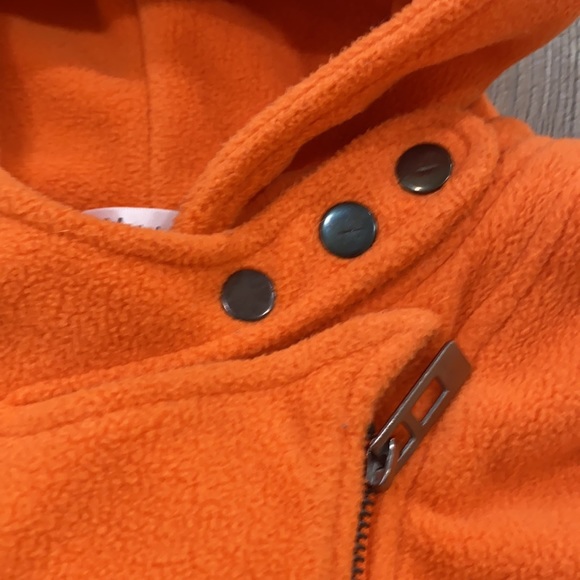 Orange Warm Fleece Moto Zip Jacket MEDIUM - Picture 5 of 11